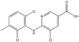 5-chloro-6-[(2,6-dichloro-3-methylphenyl)amino]pyridine-3-carboxylic acid Structure