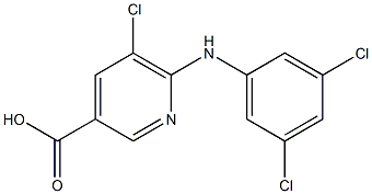 5-chloro-6-[(3,5-dichlorophenyl)amino]pyridine-3-carboxylic acid Structure
