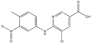 5-chloro-6-[(4-methyl-3-nitrophenyl)amino]pyridine-3-carboxylic acid Structure