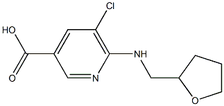 5-chloro-6-[(oxolan-2-ylmethyl)amino]pyridine-3-carboxylic acid 구조식 이미지