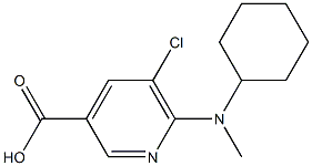 5-chloro-6-[cyclohexyl(methyl)amino]pyridine-3-carboxylic acid 구조식 이미지