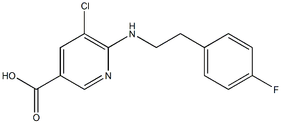 5-chloro-6-{[2-(4-fluorophenyl)ethyl]amino}pyridine-3-carboxylic acid Structure