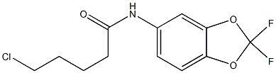 5-chloro-N-(2,2-difluoro-2H-1,3-benzodioxol-5-yl)pentanamide 구조식 이미지