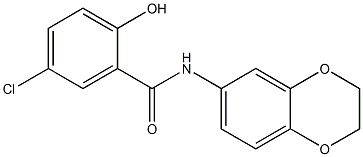 5-chloro-N-(2,3-dihydro-1,4-benzodioxin-6-yl)-2-hydroxybenzamide Structure