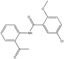 5-chloro-N-(2-acetylphenyl)-2-methoxybenzamide Structure