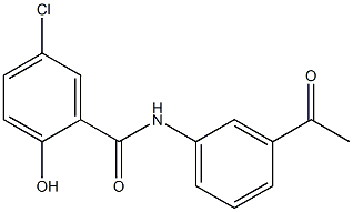 5-chloro-N-(3-acetylphenyl)-2-hydroxybenzamide 구조식 이미지