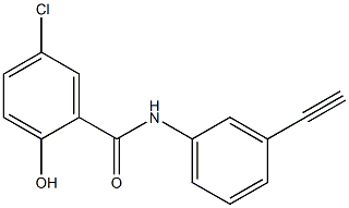 5-chloro-N-(3-ethynylphenyl)-2-hydroxybenzamide 구조식 이미지