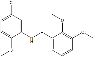 5-chloro-N-[(2,3-dimethoxyphenyl)methyl]-2-methoxyaniline Structure