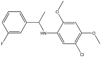 5-chloro-N-[1-(3-fluorophenyl)ethyl]-2,4-dimethoxyaniline 구조식 이미지