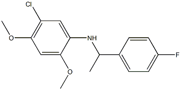 5-chloro-N-[1-(4-fluorophenyl)ethyl]-2,4-dimethoxyaniline Structure