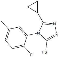 5-cyclopropyl-4-(2-fluoro-5-methylphenyl)-4H-1,2,4-triazole-3-thiol 구조식 이미지