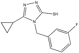 5-cyclopropyl-4-[(3-fluorophenyl)methyl]-4H-1,2,4-triazole-3-thiol 구조식 이미지