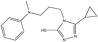 5-cyclopropyl-4-{3-[methyl(phenyl)amino]propyl}-4H-1,2,4-triazole-3-thiol 구조식 이미지