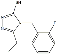 5-ethyl-4-[(2-fluorophenyl)methyl]-4H-1,2,4-triazole-3-thiol Structure