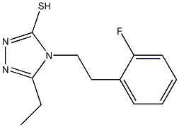 5-ethyl-4-[2-(2-fluorophenyl)ethyl]-4H-1,2,4-triazole-3-thiol 구조식 이미지