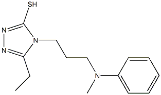 5-ethyl-4-{3-[methyl(phenyl)amino]propyl}-4H-1,2,4-triazole-3-thiol 구조식 이미지