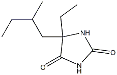 5-ethyl-5-(2-methylbutyl)imidazolidine-2,4-dione 구조식 이미지