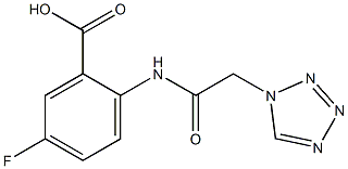 5-fluoro-2-[(1H-tetrazol-1-ylacetyl)amino]benzoic acid 구조식 이미지