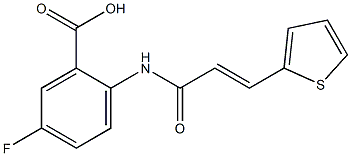 5-fluoro-2-[3-(thiophen-2-yl)prop-2-enamido]benzoic acid Structure