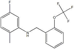 5-fluoro-2-methyl-N-{[2-(trifluoromethoxy)phenyl]methyl}aniline 구조식 이미지