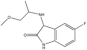 5-fluoro-3-[(1-methoxypropan-2-yl)amino]-2,3-dihydro-1H-indol-2-one 구조식 이미지