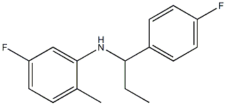 5-fluoro-N-[1-(4-fluorophenyl)propyl]-2-methylaniline Structure