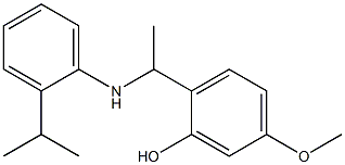 5-methoxy-2-(1-{[2-(propan-2-yl)phenyl]amino}ethyl)phenol Structure