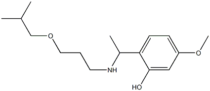 5-methoxy-2-(1-{[3-(2-methylpropoxy)propyl]amino}ethyl)phenol Structure