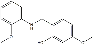 5-methoxy-2-{1-[(2-methoxyphenyl)amino]ethyl}phenol Structure