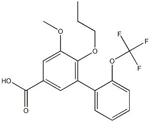 5-methoxy-6-propoxy-2'-(trifluoromethoxy)-1,1'-biphenyl-3-carboxylic acid Structure