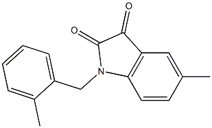 5-methyl-1-[(2-methylphenyl)methyl]-2,3-dihydro-1H-indole-2,3-dione 구조식 이미지