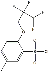 5-methyl-2-(2,2,3,3-tetrafluoropropoxy)benzene-1-sulfonyl chloride Structure