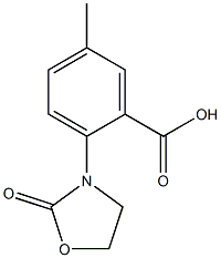 5-methyl-2-(2-oxo-1,3-oxazolidin-3-yl)benzoic acid Structure