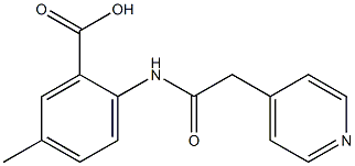 5-methyl-2-[(pyridin-4-ylacetyl)amino]benzoic acid 구조식 이미지