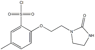 5-methyl-2-[2-(2-oxoimidazolidin-1-yl)ethoxy]benzene-1-sulfonyl chloride Structure