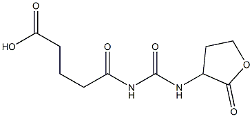 5-oxo-5-{[(2-oxooxolan-3-yl)carbamoyl]amino}pentanoic acid Structure