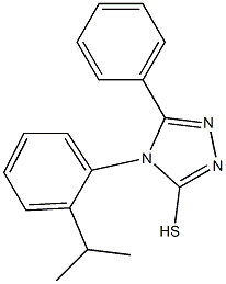 5-phenyl-4-[2-(propan-2-yl)phenyl]-4H-1,2,4-triazole-3-thiol 구조식 이미지