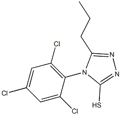 5-propyl-4-(2,4,6-trichlorophenyl)-4H-1,2,4-triazole-3-thiol 구조식 이미지