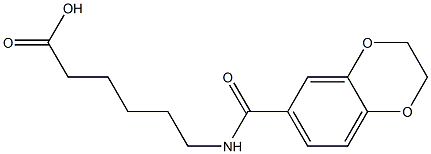 6-(2,3-dihydro-1,4-benzodioxin-6-ylformamido)hexanoic acid Structure