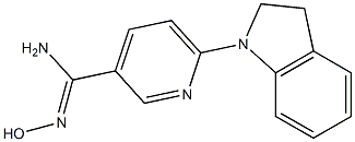 6-(2,3-dihydro-1H-indol-1-yl)-N'-hydroxypyridine-3-carboximidamide Structure