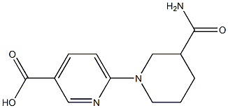 6-(3-carbamoylpiperidin-1-yl)pyridine-3-carboxylic acid 구조식 이미지