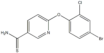 6-(4-bromo-2-chlorophenoxy)pyridine-3-carbothioamide Structure