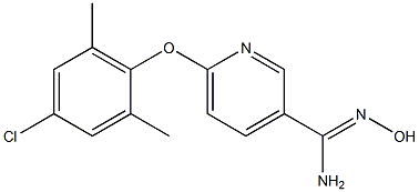 6-(4-chloro-2,6-dimethylphenoxy)-N'-hydroxypyridine-3-carboximidamide Structure