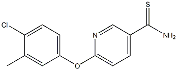 6-(4-chloro-3-methylphenoxy)pyridine-3-carbothioamide 구조식 이미지