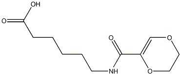 6-(5,6-dihydro-1,4-dioxin-2-ylformamido)hexanoic acid 구조식 이미지