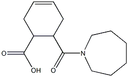 6-(azepan-1-ylcarbonyl)cyclohex-3-ene-1-carboxylic acid 구조식 이미지