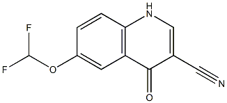 6-(difluoromethoxy)-4-oxo-1,4-dihydroquinoline-3-carbonitrile 구조식 이미지