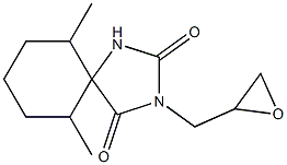 6,10-dimethyl-3-(oxiran-2-ylmethyl)-1,3-diazaspiro[4.5]decane-2,4-dione 구조식 이미지