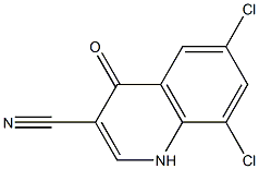 6,8-dichloro-4-oxo-1,4-dihydroquinoline-3-carbonitrile 구조식 이미지