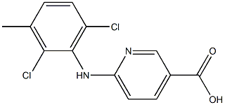 6-[(2,6-dichloro-3-methylphenyl)amino]pyridine-3-carboxylic acid 구조식 이미지